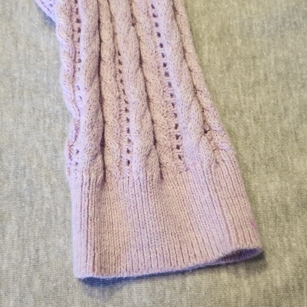 Size XL AEO Lavender Cable Knit Sweater - Picture 4 of 6